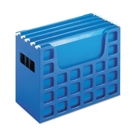 Tops Business Forms Pendaflex, Desktop File W/hanging Folders, Letter, Plastic, 12 1/4 X 6 X 9 1/2, Blue 23011